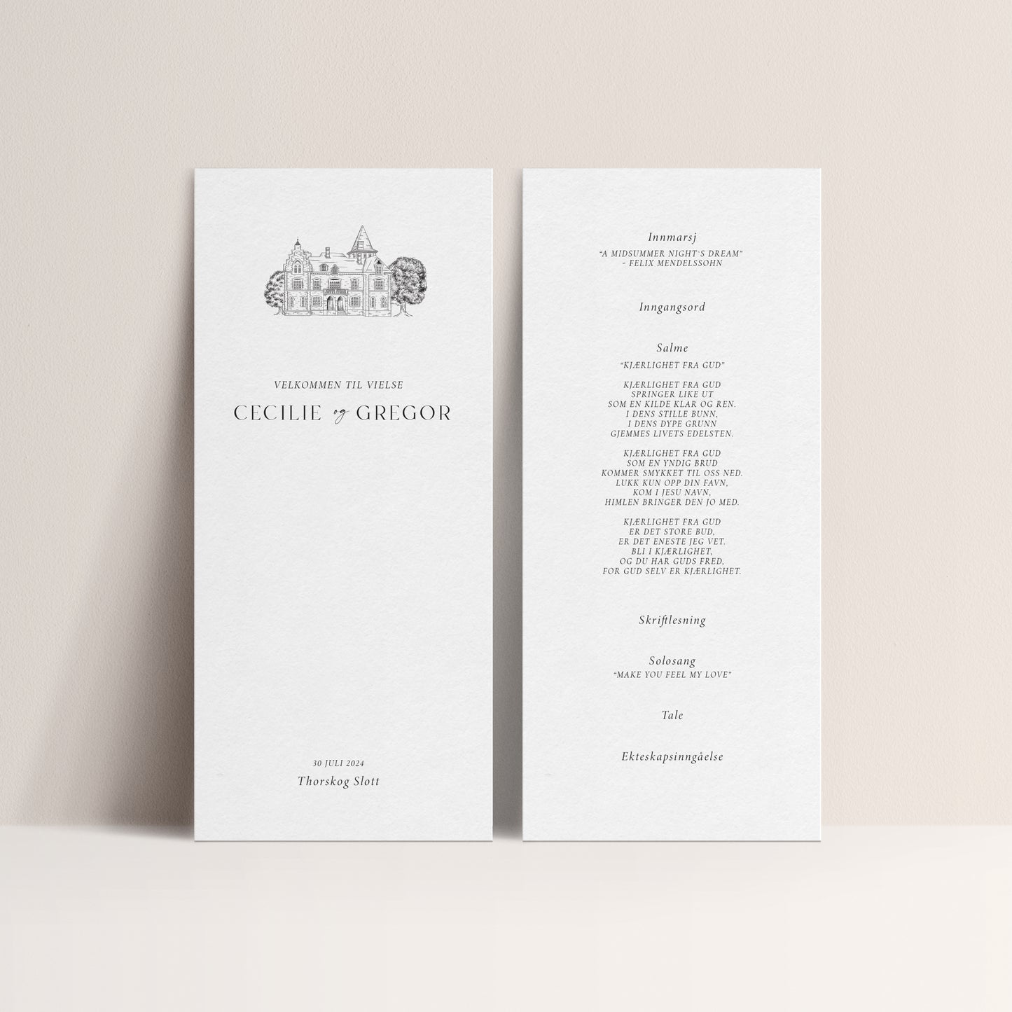 Vielsesprogram - Modernline