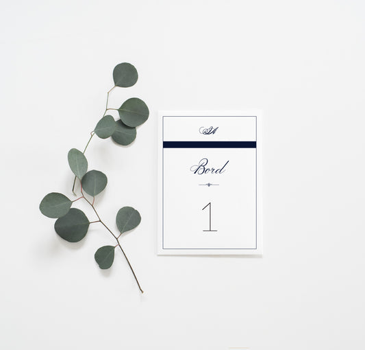 Bordnummer - Sophisticated Blue