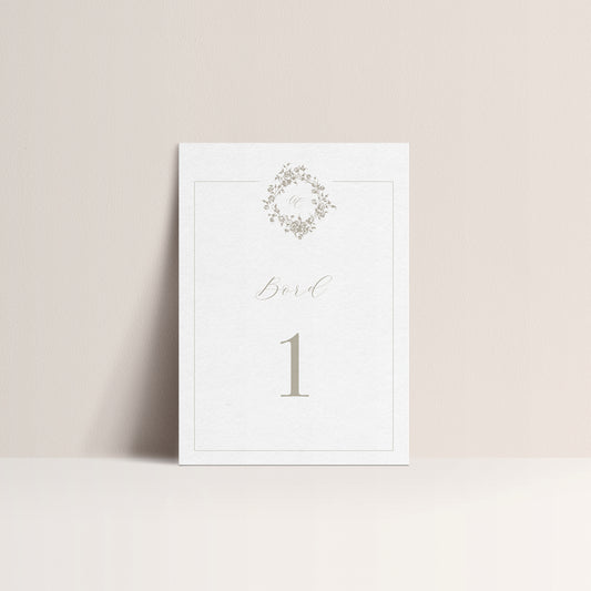 Bordnummer - Elegance (12 pkn)