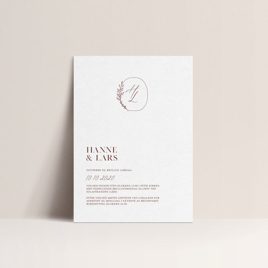 Bryllupsinvitasjoner - Adelaide