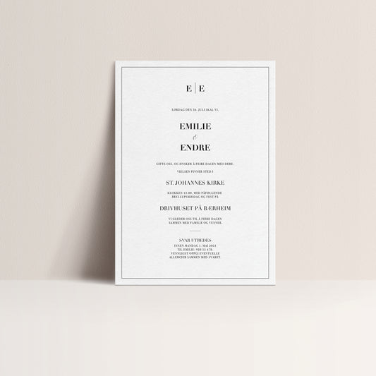 Bryllupsinvitasjoner - Sage