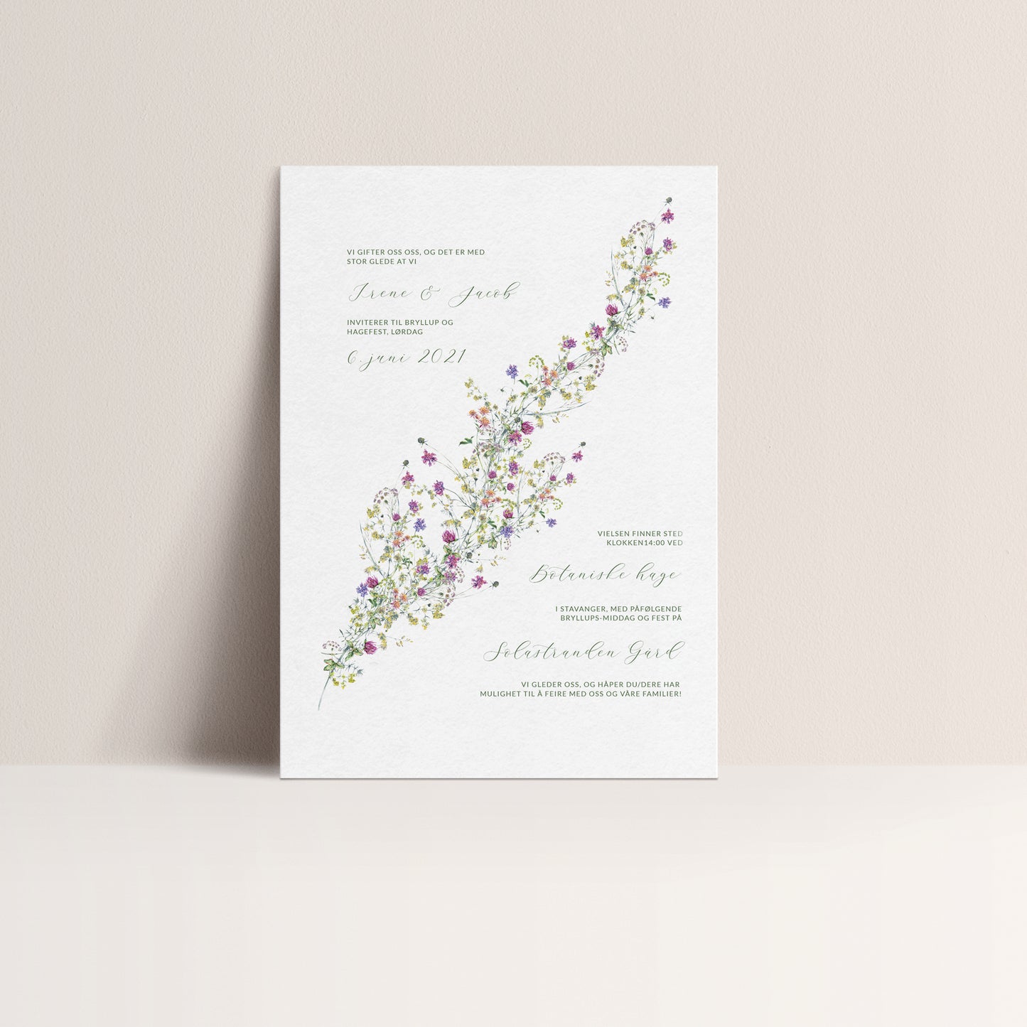 Bryllupsinvitasjoner - Irene