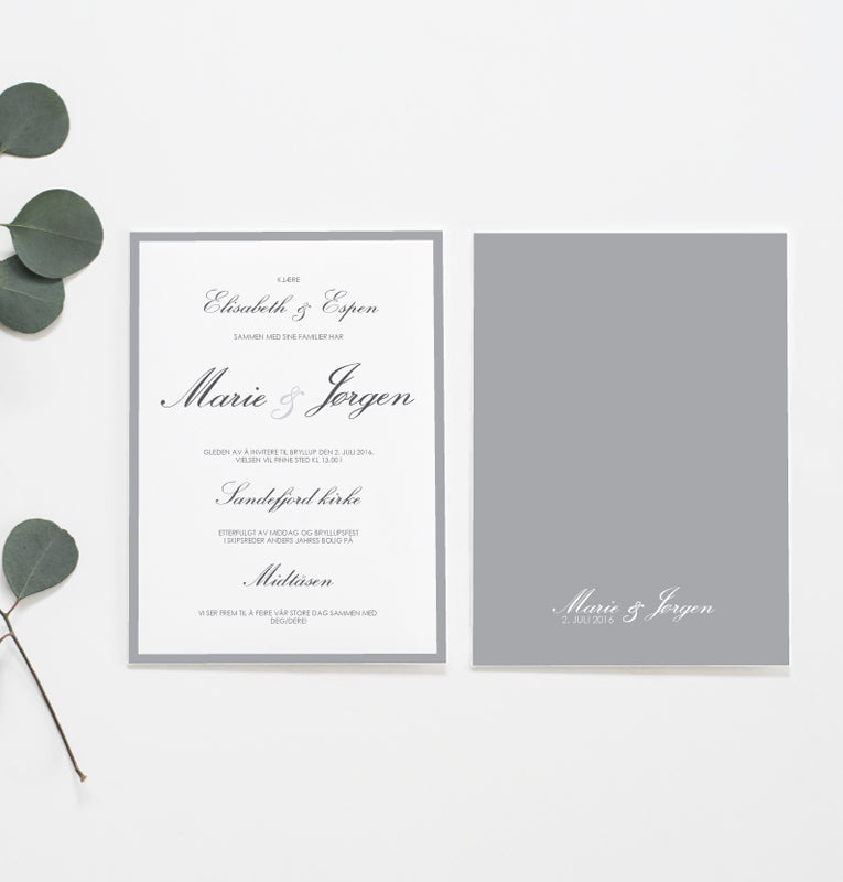 Bryllupsinvitasjoner - Classic Royale