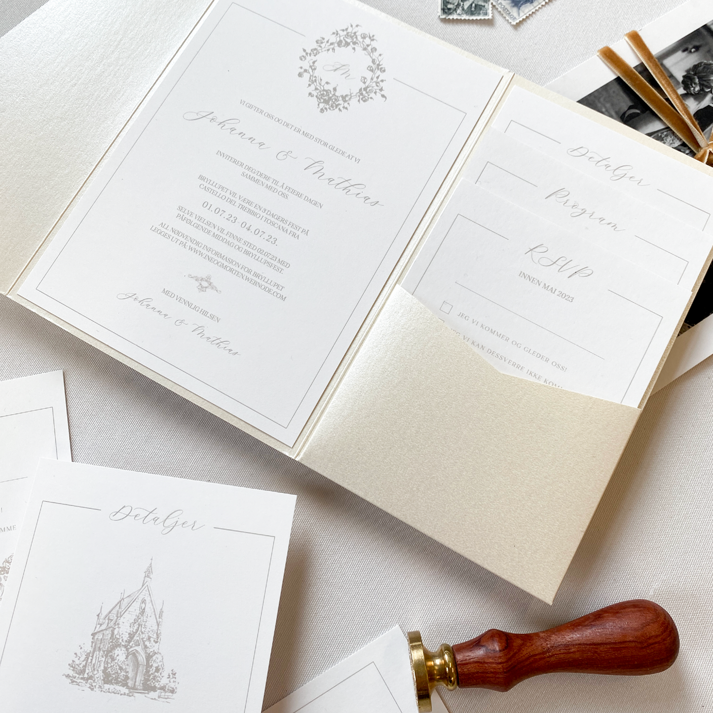 Pocket konvolutt - Elfenben