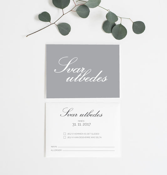 RSVP kort - Classic Royale