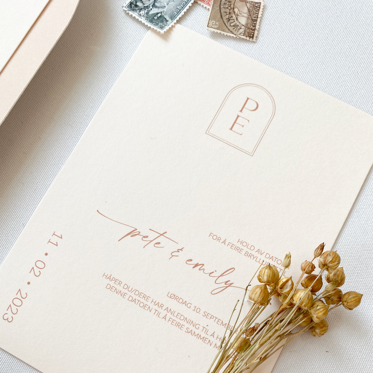 Save the Date kort - Clementine