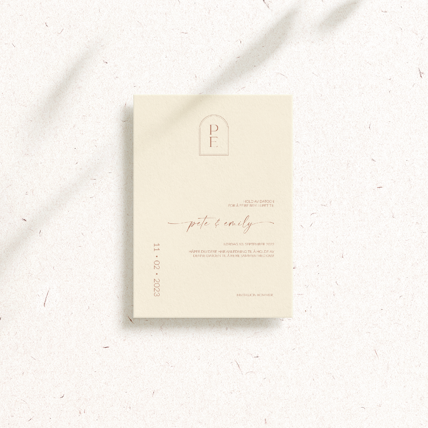 Save the Date kort - Clementine