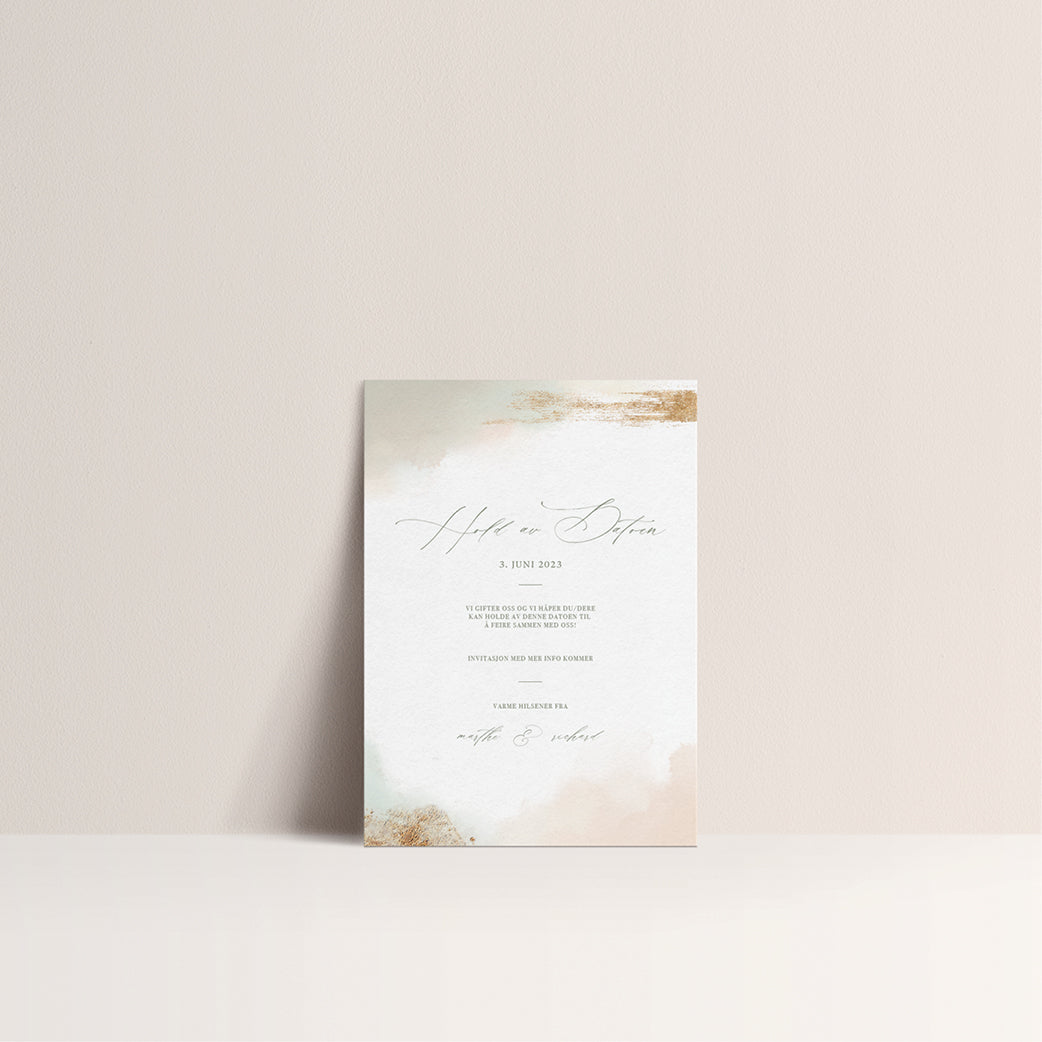 Save the Date kort - Sandy