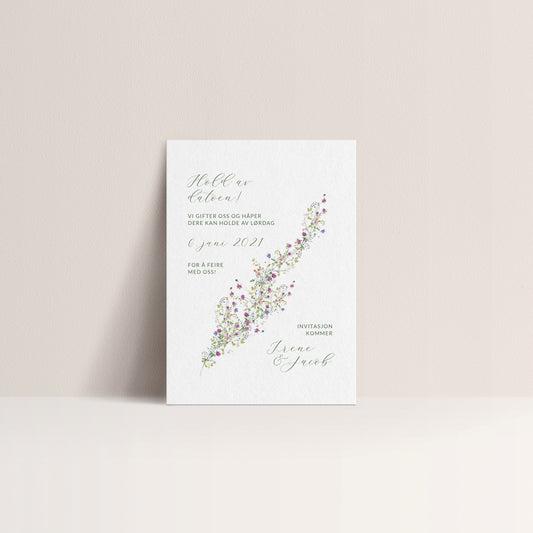 Save the Date kort - Irene