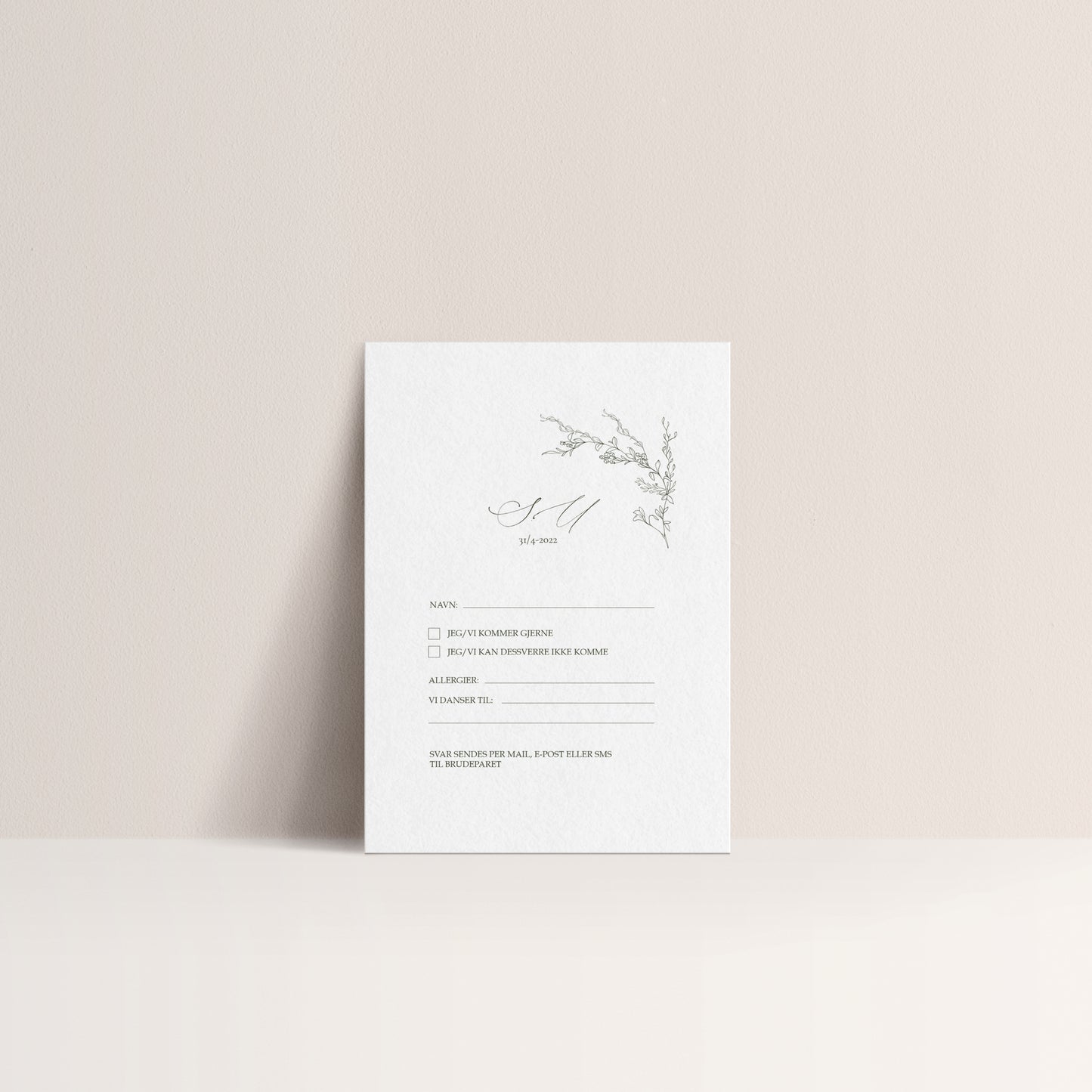 RSVP kort - Victoria